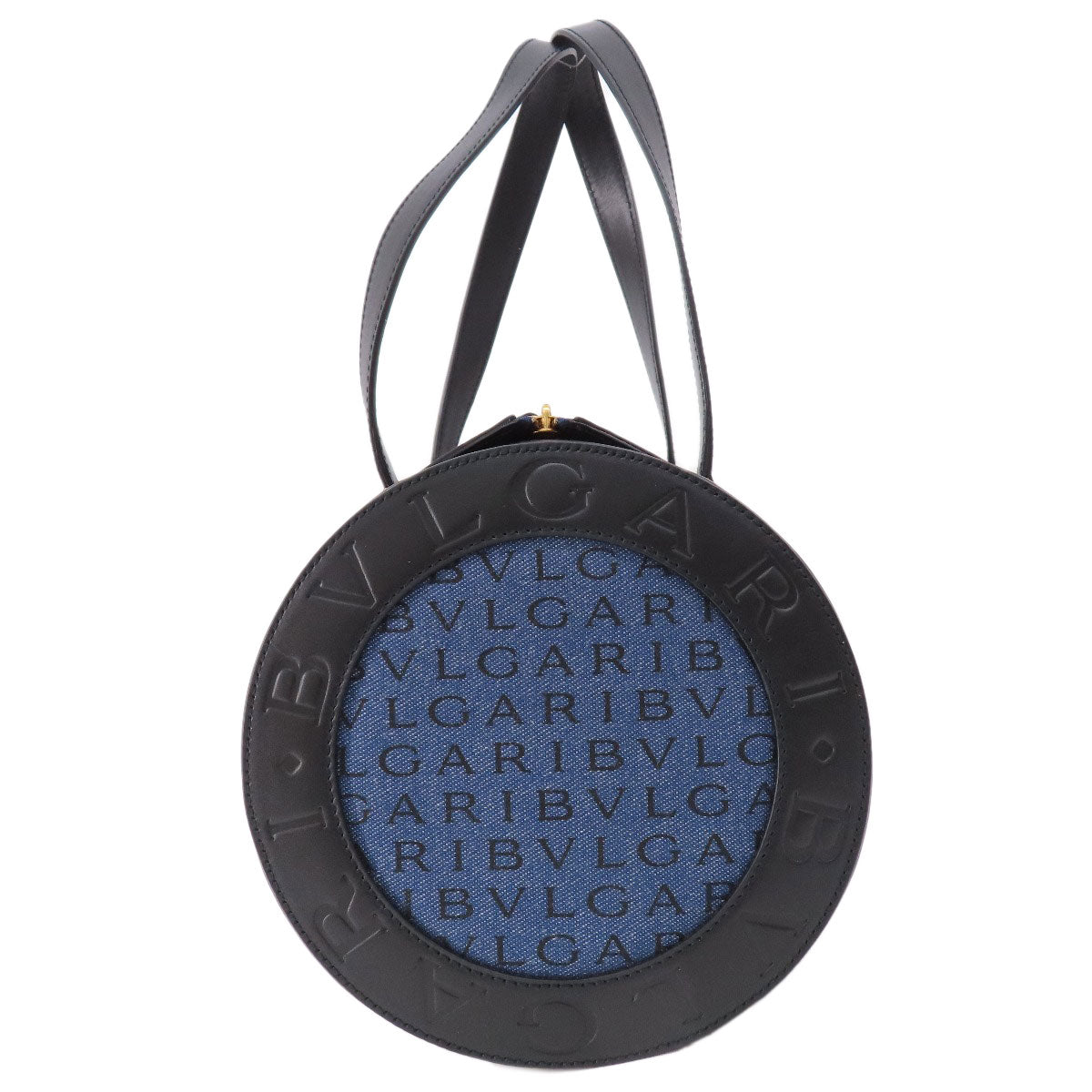 BVLGARI ブルガリ ロゴマニア ビーゼロワン ハンドバッグ デニム レディース 中古