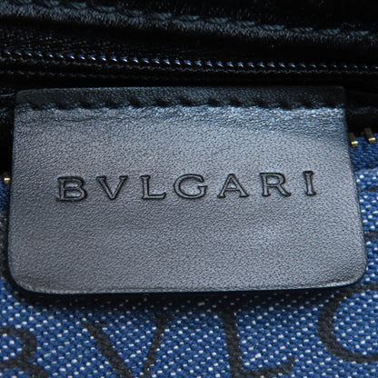BVLGARI ブルガリ ロゴマニア ビーゼロワン ハンドバッグ デニム レディース 中古