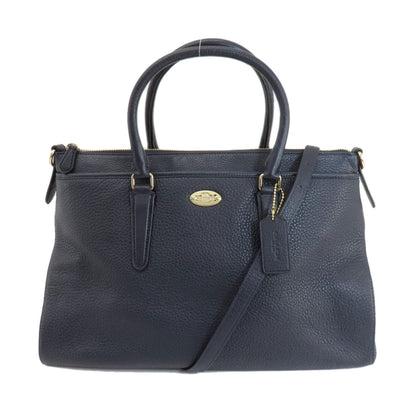 COACH コーチ F35185 ロゴ 2WAY ハンドバッグ レザー レディース 中古