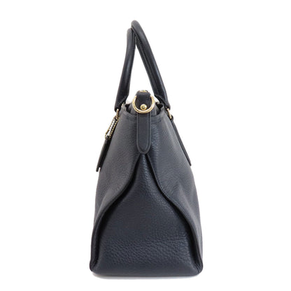 COACH コーチ F35185 ロゴ 2WAY ハンドバッグ レザー レディース 中古