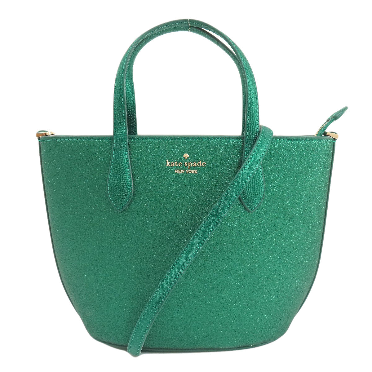 kate spade ケイトスペード ラメ 2WAY ハンドバッグ PVC レディース 中古