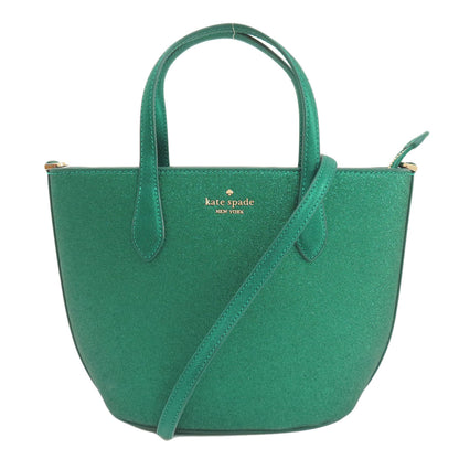 kate spade ケイトスペード ラメ 2WAY ハンドバッグ PVC レディース 中古