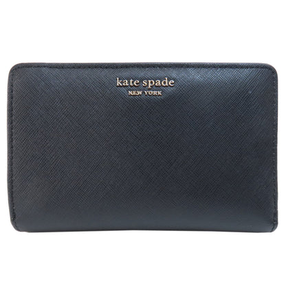 kate spade ケイトスペード ロゴ金具 二つ折り財布（小銭入れあり） PVC レディース 中古