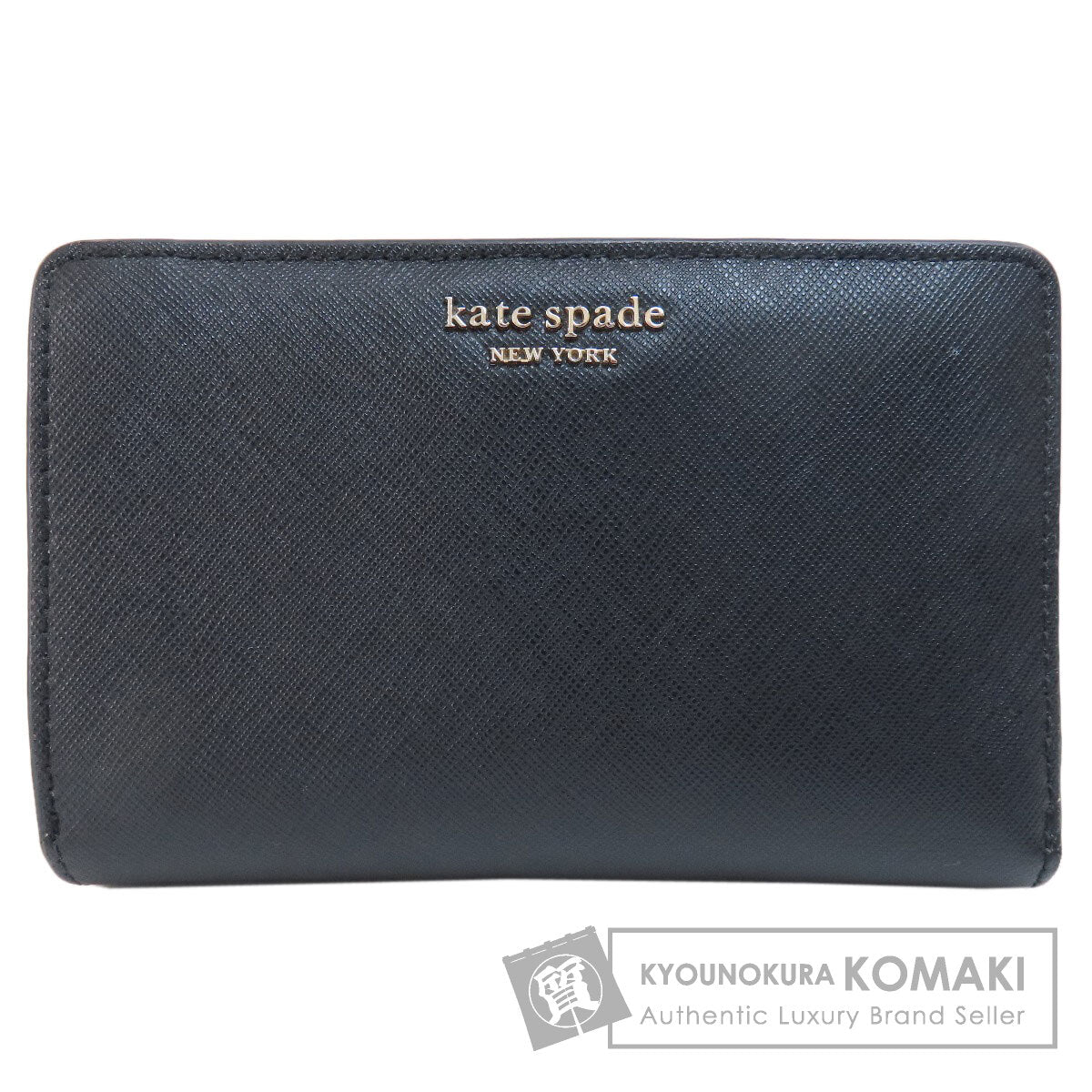 kate spade ケイトスペード ロゴ金具 二つ折り財布（小銭入れあり） PVC レディース 中古