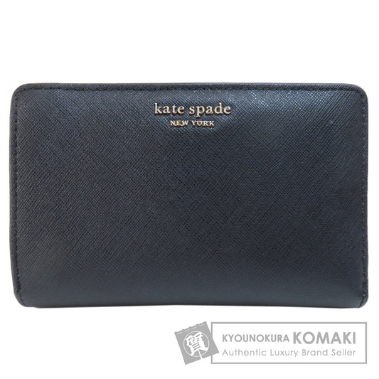 kate spade ケイトスペード ロゴ金具 二つ折り財布（小銭入れあり） PVC レディース 中古