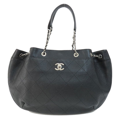 CHANEL シャネル チェーンバッグ ココマーク シルバー金具 トートバッグ カーフ レディース 中古