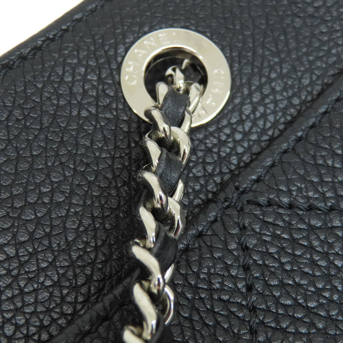 CHANEL シャネル チェーンバッグ ココマーク シルバー金具 トートバッグ カーフ レディース 中古