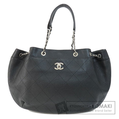 CHANEL シャネル チェーンバッグ ココマーク シルバー金具 トートバッグ カーフ レディース 中古