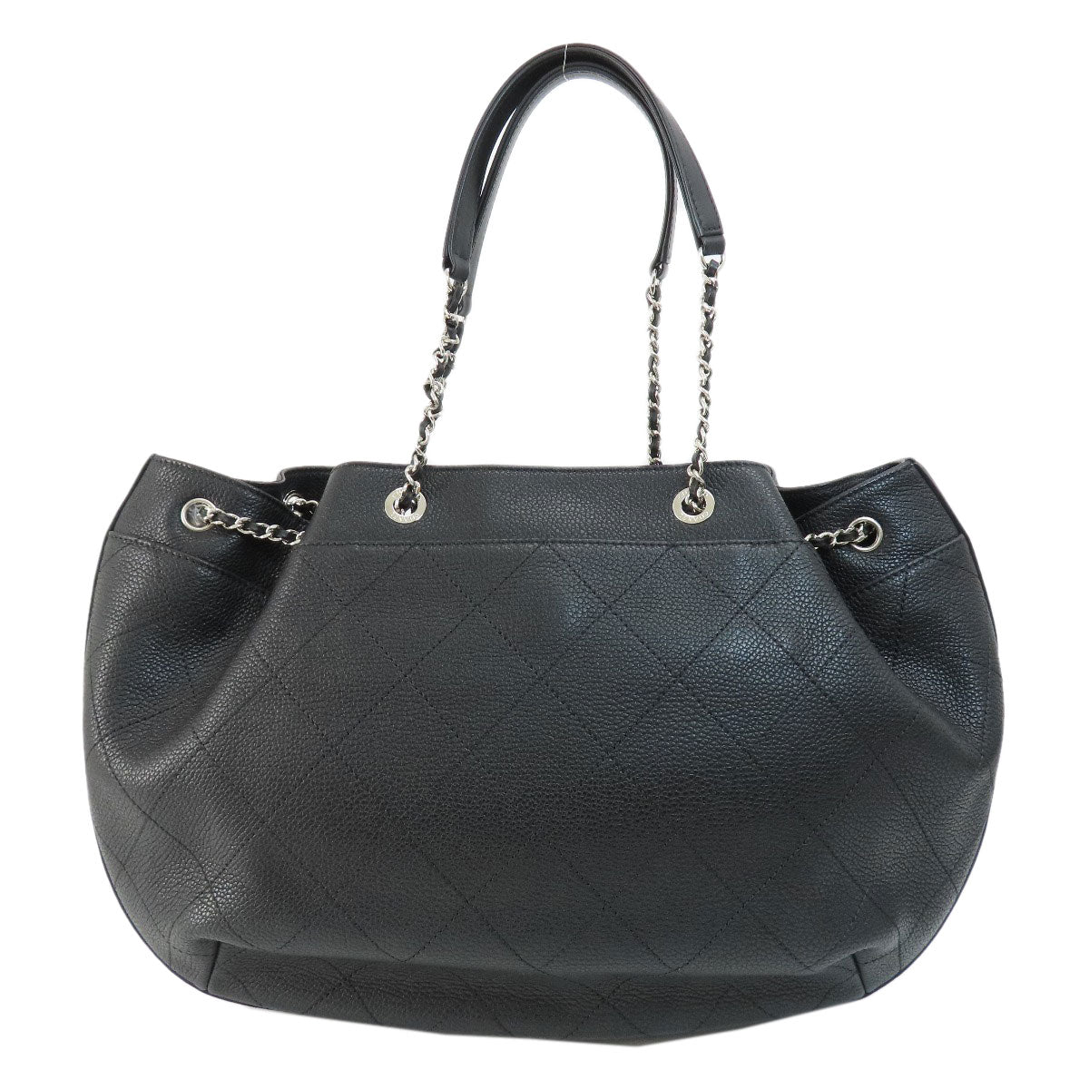 CHANEL シャネル チェーンバッグ ココマーク シルバー金具 トートバッグ カーフ レディース 中古