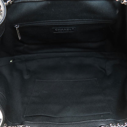 CHANEL シャネル チェーンバッグ ココマーク シルバー金具 トートバッグ カーフ レディース 中古