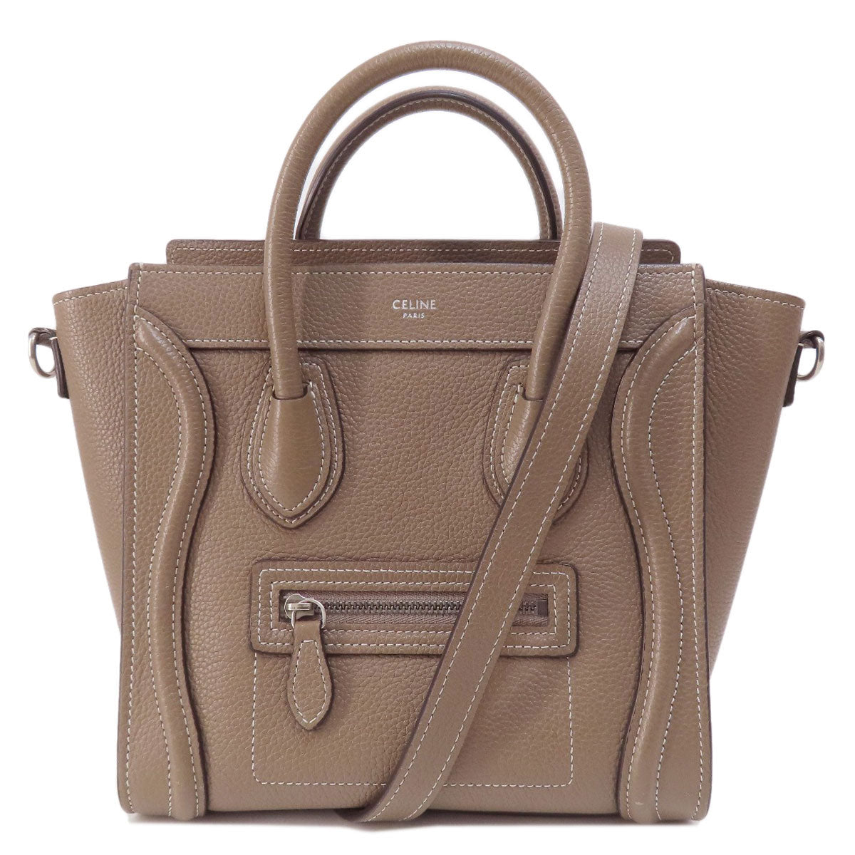 CELINE セリーヌ ラゲージナノ 2WAY ハンドバッグ カーフ レディース 中古