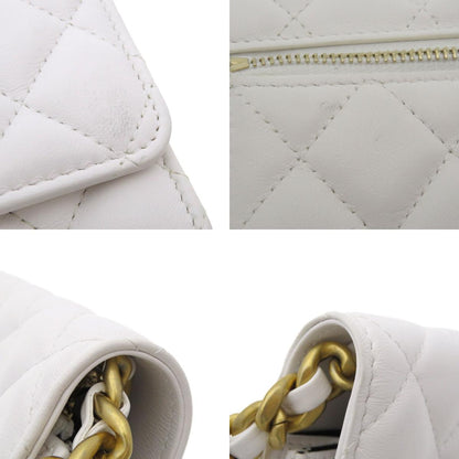 CHANEL シャネル チェーンウォレット ココマーク マトラッセ ショルダーバッグ ラムスキン レディース 中古