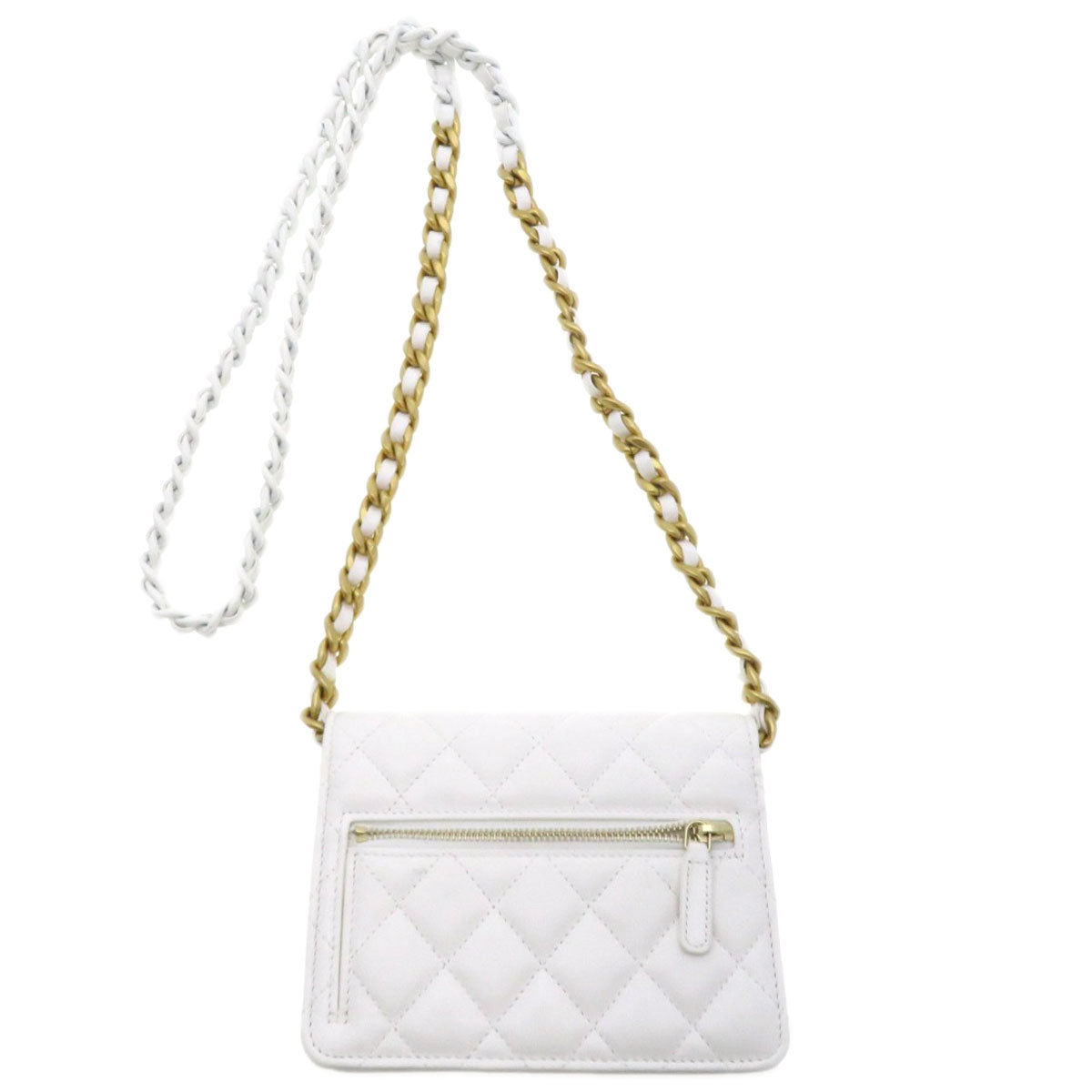 CHANEL シャネル チェーンウォレット ココマーク マトラッセ ショルダーバッグ ラムスキン レディース 中古
