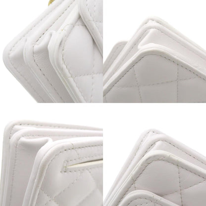 CHANEL シャネル チェーンウォレット ココマーク マトラッセ ショルダーバッグ ラムスキン レディース 中古