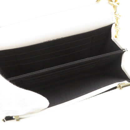 CHANEL シャネル チェーンウォレット ココマーク マトラッセ ショルダーバッグ ラムスキン レディース 中古
