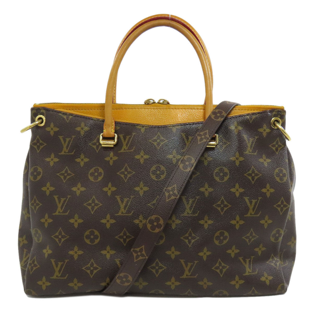 LOUIS VUITTON ルイヴィトン M40929 パラスMM トートバッグ モノグラムキャンバス レディース 中古