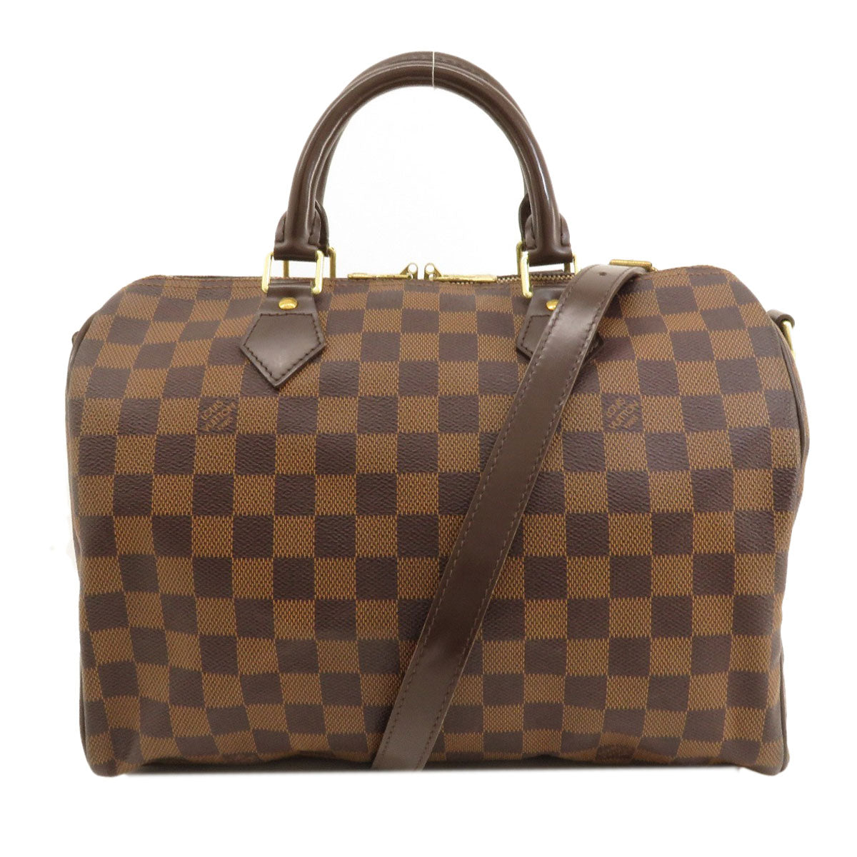 LOUIS VUITTON ルイヴィトン N41367 スピーディ・バンドリエール30 ダミエ エベヌ ボストンバッグ ダミエキャンバス レディース 中古