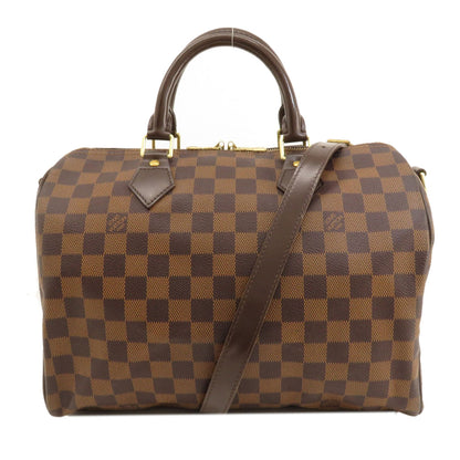 LOUIS VUITTON ルイヴィトン N41367 スピーディ・バンドリエール30 ダミエ エベヌ ボストンバッグ ダミエキャンバス レディース 中古