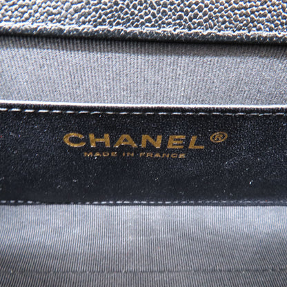 CHANEL シャネル チェーンショルダー マトラッセ ココマーク ゴールド金具 ショルダーバッグ グレインド カーフスキン レディース 中古