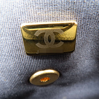 CHANEL シャネル チェーンショルダー マトラッセ ココマーク ゴールド金具 ショルダーバッグ グレインド カーフスキン レディース 中古
