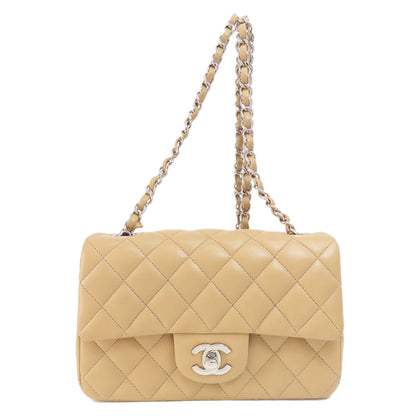 CHANEL シャネル チェーンショルダー マトラッセ シルバー金具 ショルダーバッグ ラムスキン レディース 中古