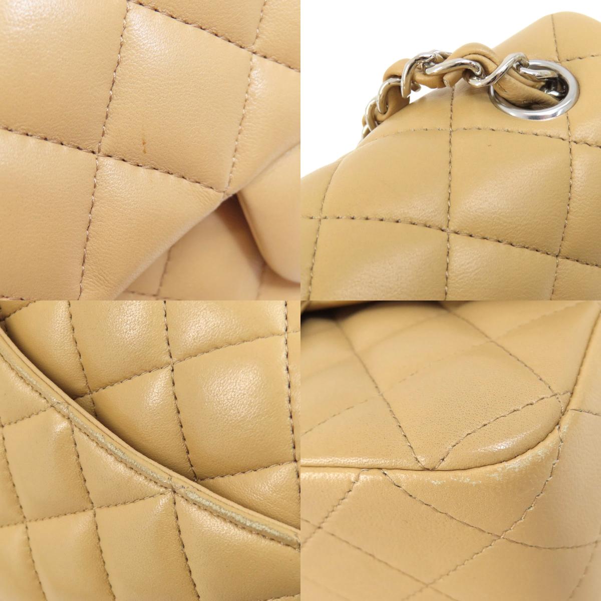 CHANEL シャネル チェーンショルダー マトラッセ シルバー金具 ショルダーバッグ ラムスキン レディース 中古