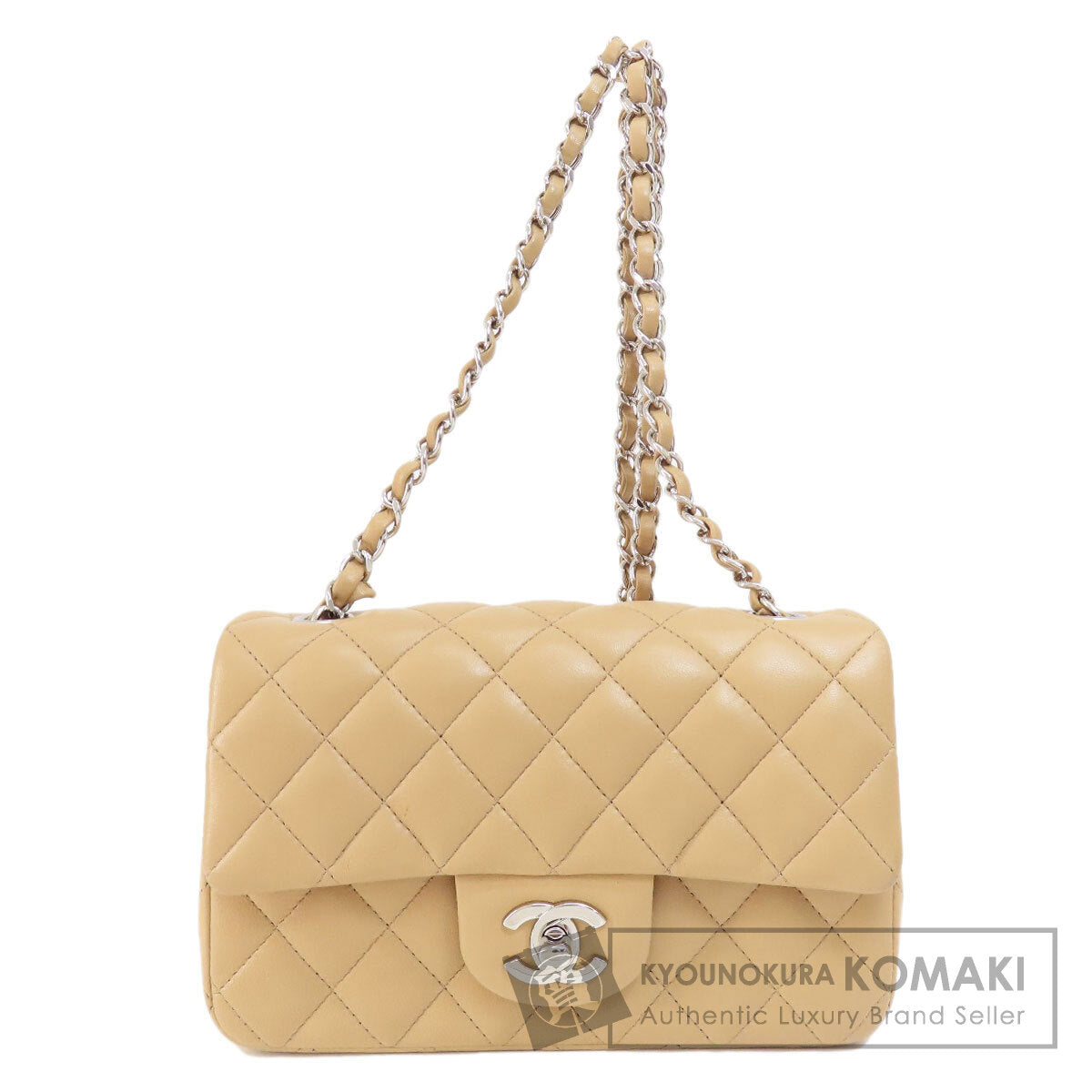 CHANEL シャネル チェーンショルダー マトラッセ シルバー金具 ショルダーバッグ ラムスキン レディース 中古