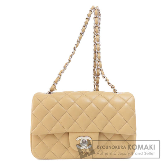 CHANEL シャネル チェーンショルダー マトラッセ シルバー金具 ショルダーバッグ ラムスキン レディース 中古