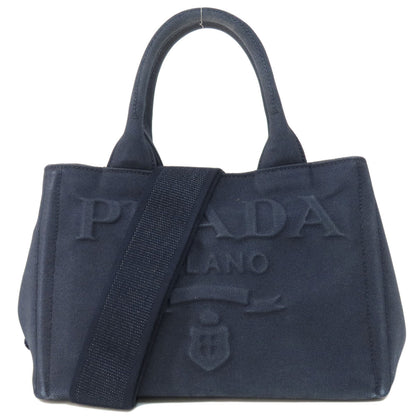 PRADA プラダ 1BG439 カナパミニ 2WAY ハンドバッグ キャンバス レディース 中古