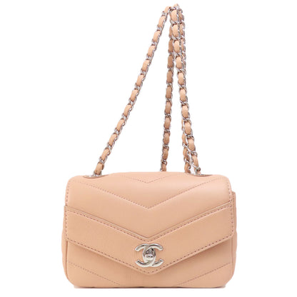 CHANEL シャネル チェーンショルダー マトラッセ シルバー金具 ショルダーバッグ グレインド カーフスキン レディース 中古