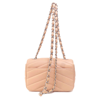 CHANEL シャネル チェーンショルダー マトラッセ シルバー金具 ショルダーバッグ グレインド カーフスキン レディース 中古