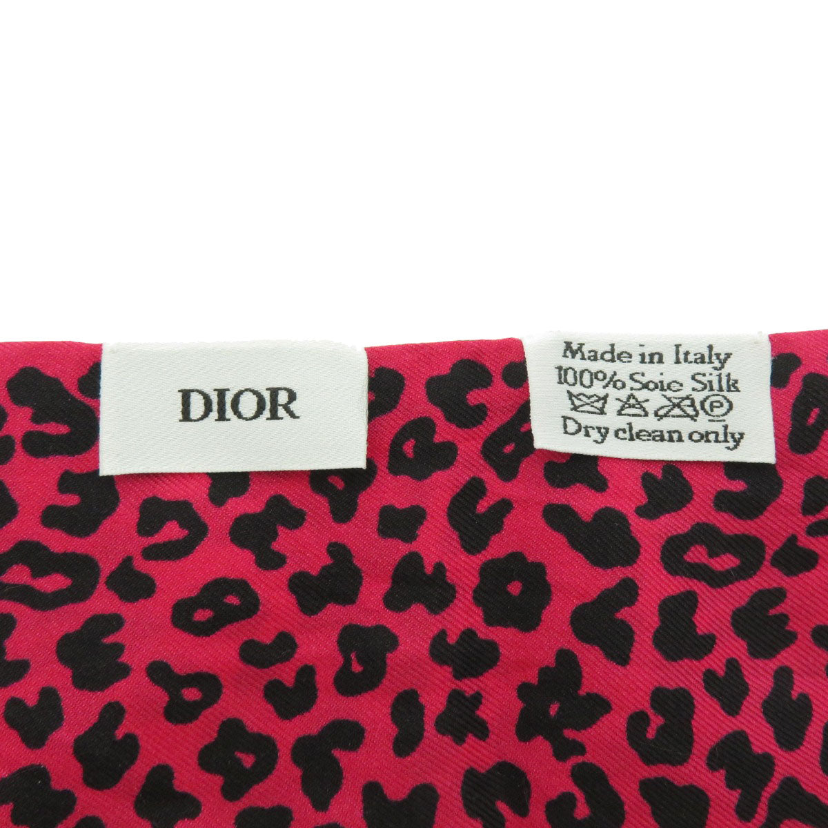 CHRISTIAN DIOR クリスチャンディオール ミッツア レオパード スカーフ シルク レディース 中古