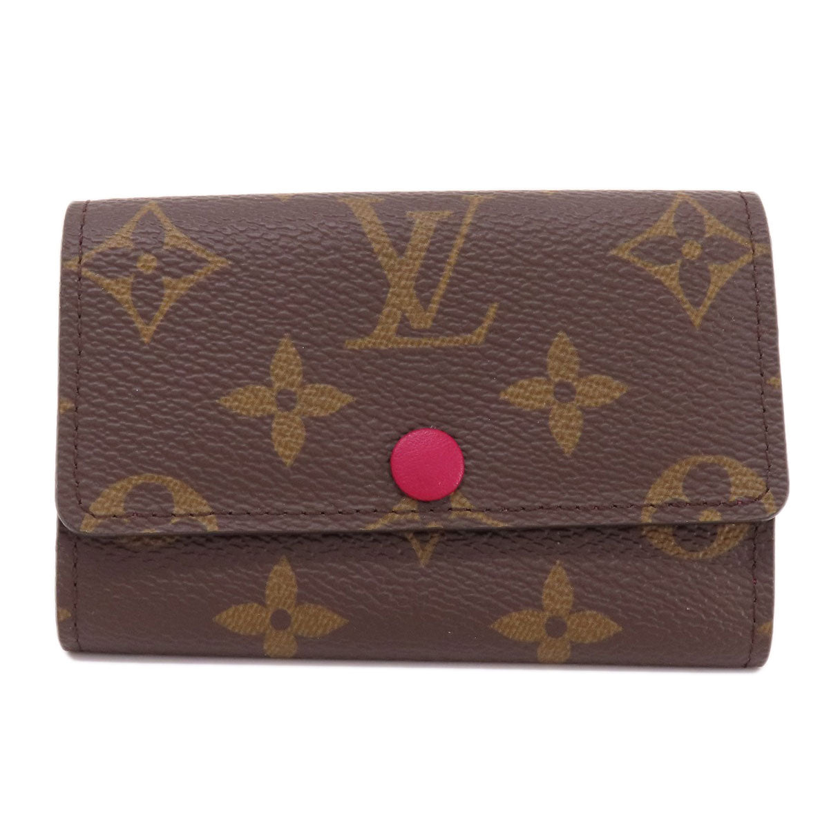 LOUIS VUITTON ルイヴィトン M60701 ミュルティクレ6 モノグラム フューシャ キーケース モノグラムキャンバス レディース 中古