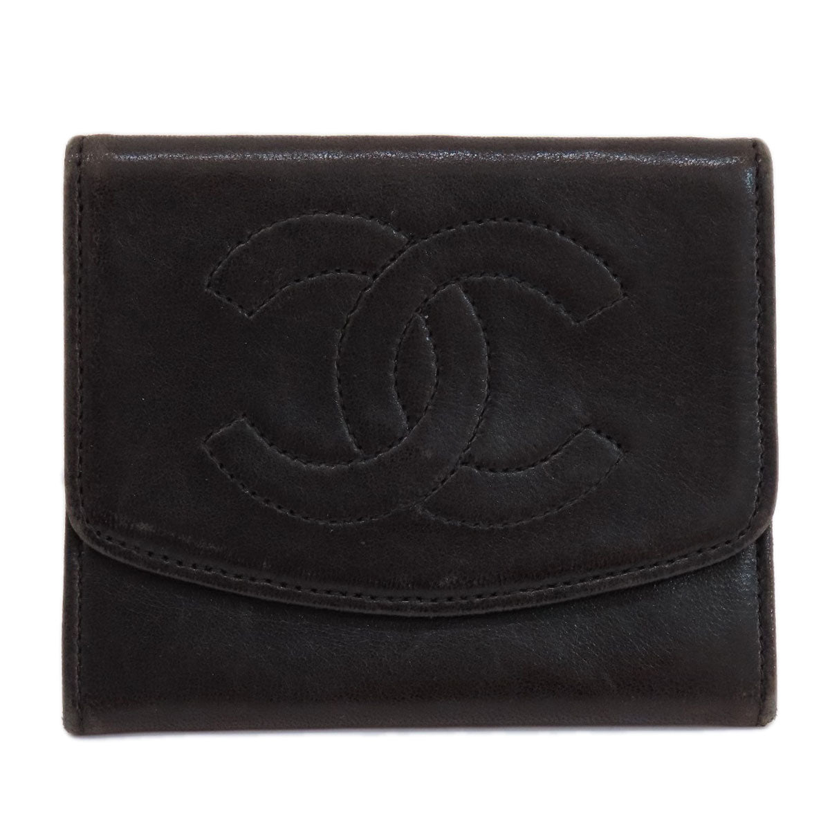 CHANEL シャネル ココマーク コインケース ラムスキン レディース 中古