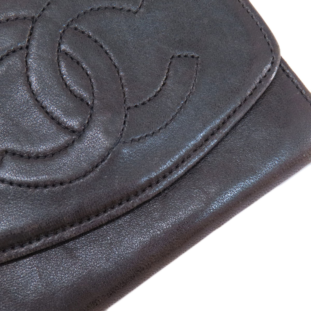 CHANEL シャネル ココマーク コインケース ラムスキン レディース 中古