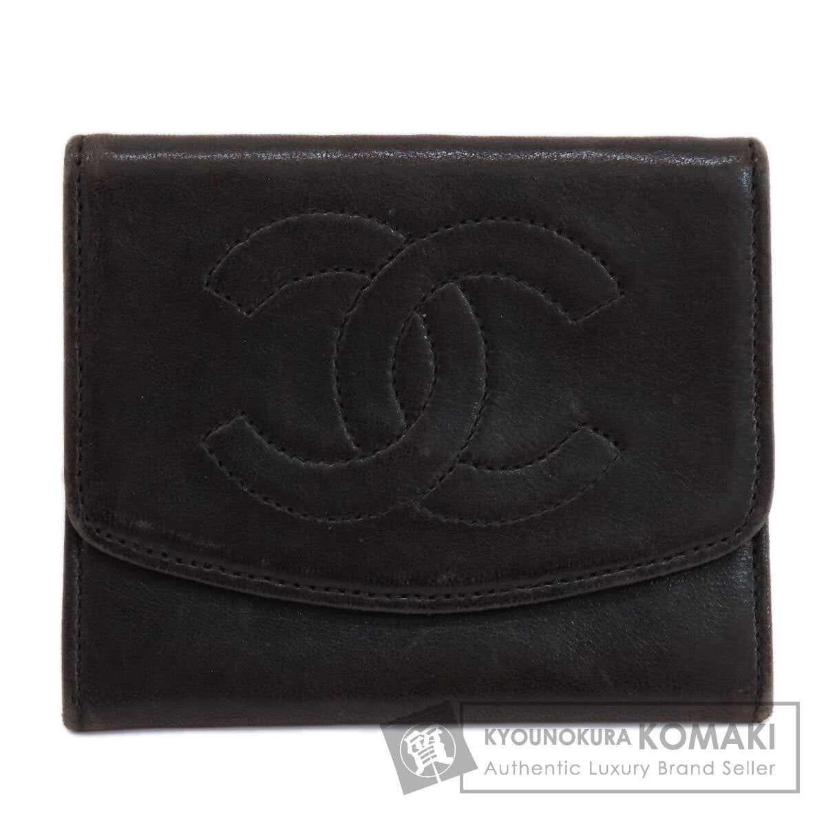 CHANEL シャネル ココマーク コインケース ラムスキン レディース 中古