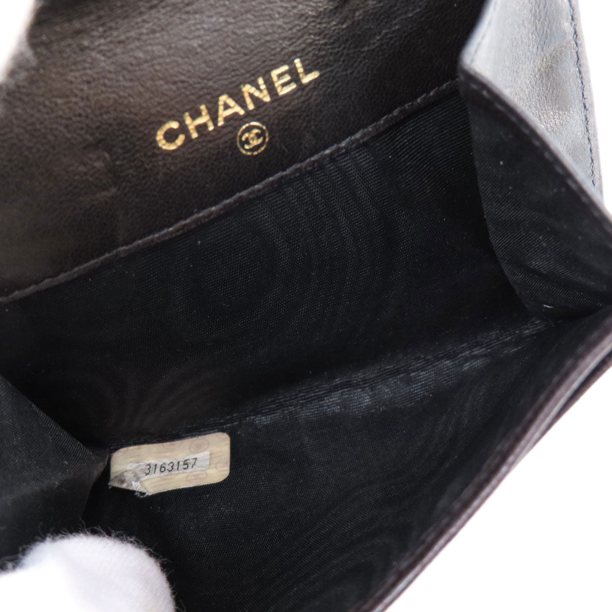 CHANEL シャネル ココマーク コインケース ラムスキン レディース 中古