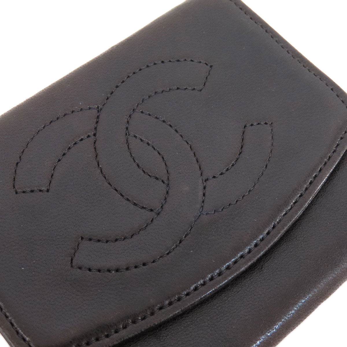 CHANEL シャネル ココマーク コインケース ラムスキン レディース 中古