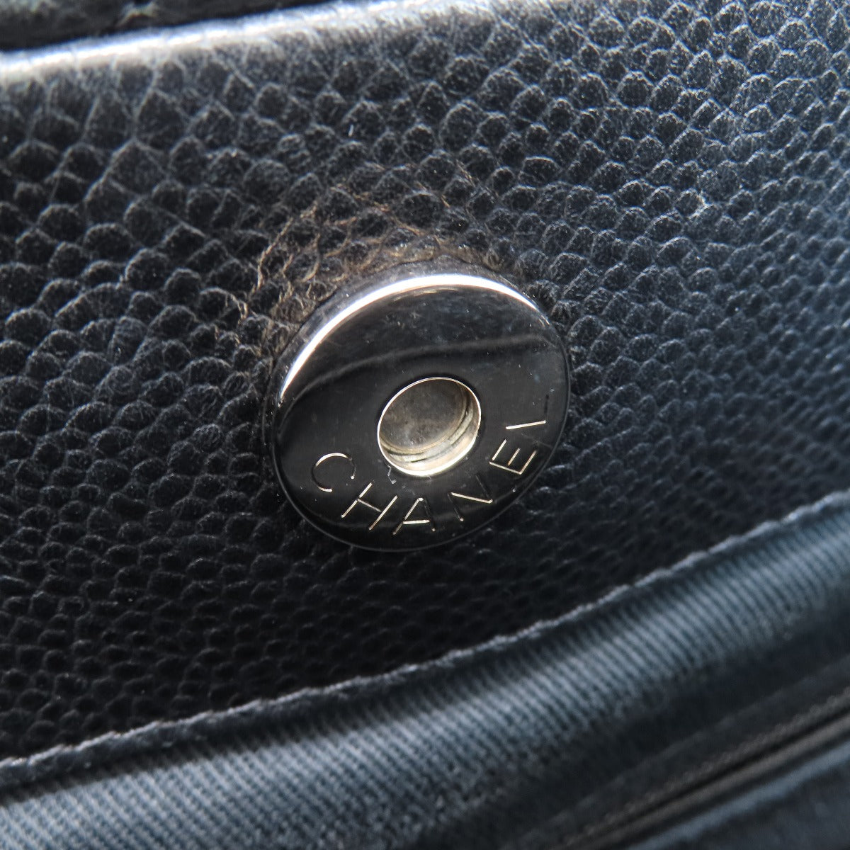 CHANEL シャネル ココマーク マトラッセ シルバー金具 トートバッグ ソフト グレインド カーフスキン レディース 中古