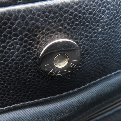 CHANEL シャネル ココマーク マトラッセ シルバー金具 トートバッグ ソフト グレインド カーフスキン レディース 中古