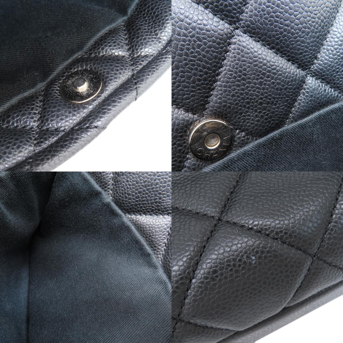 CHANEL シャネル ココマーク マトラッセ シルバー金具 トートバッグ ソフト グレインド カーフスキン レディース 中古