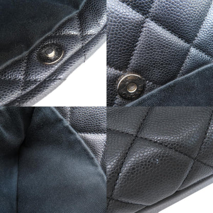 CHANEL シャネル ココマーク マトラッセ シルバー金具 トートバッグ ソフト グレインド カーフスキン レディース 中古