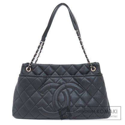 CHANEL シャネル ココマーク マトラッセ シルバー金具 トートバッグ ソフト グレインド カーフスキン レディース 中古