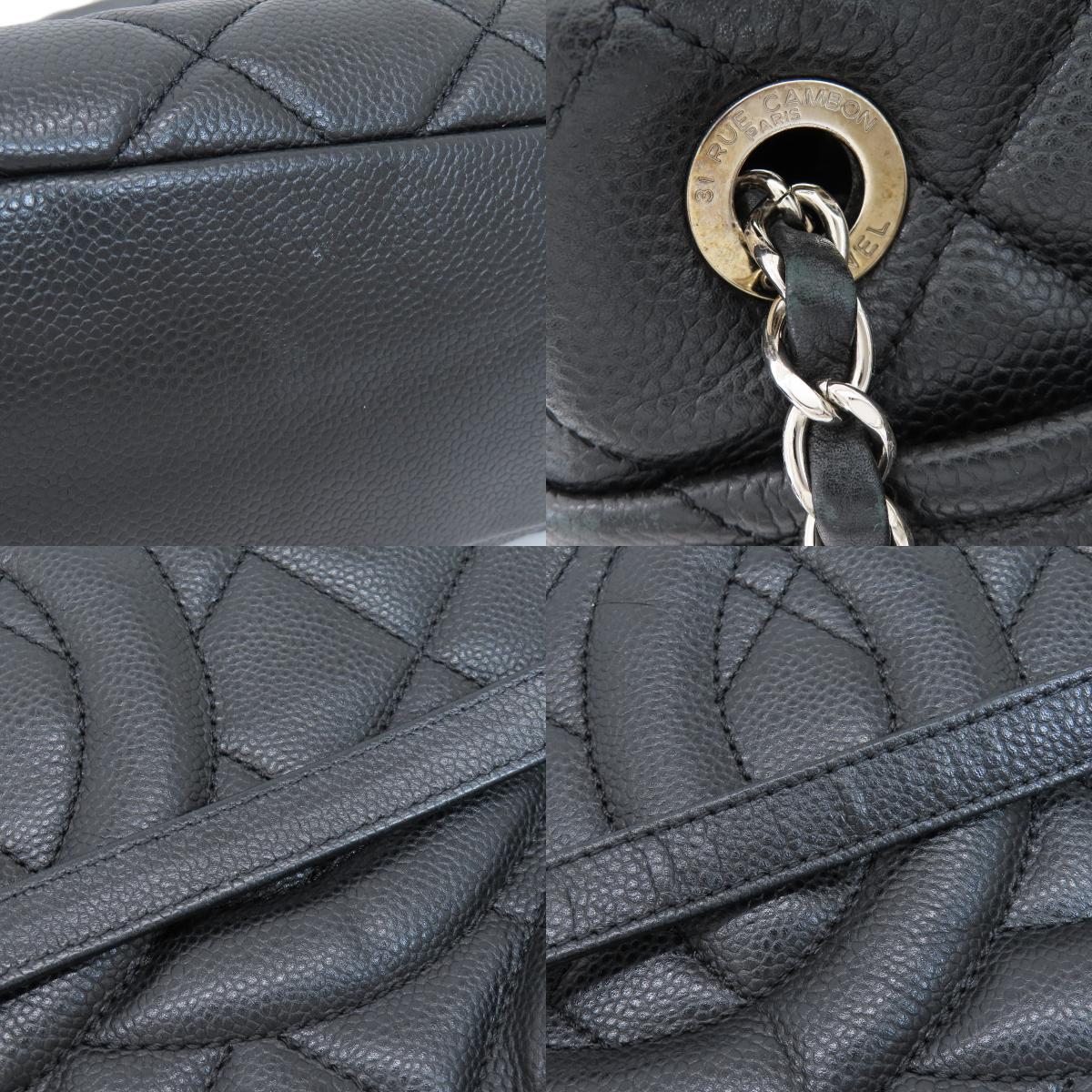 CHANEL シャネル ココマーク マトラッセ シルバー金具 トートバッグ ソフト グレインド カーフスキン レディース 中古