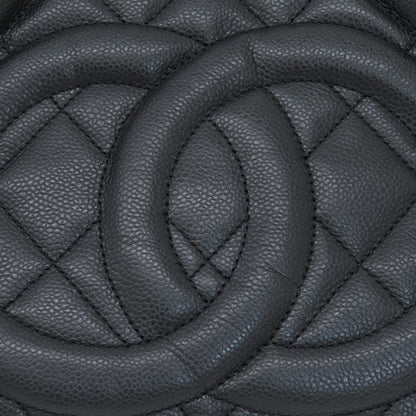 CHANEL シャネル ココマーク マトラッセ シルバー金具 トートバッグ ソフト グレインド カーフスキン レディース 中古