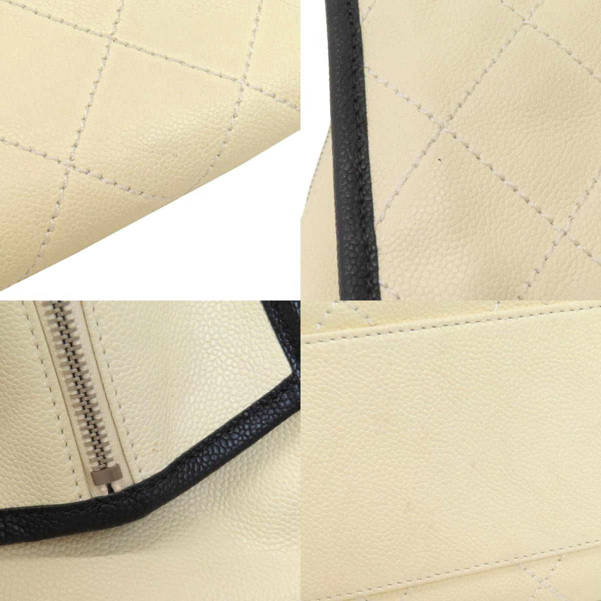 CHANEL シャネル ココマーク 2WAY シルバー金具 トートバッグ グレインド カーフスキン レディース 中古