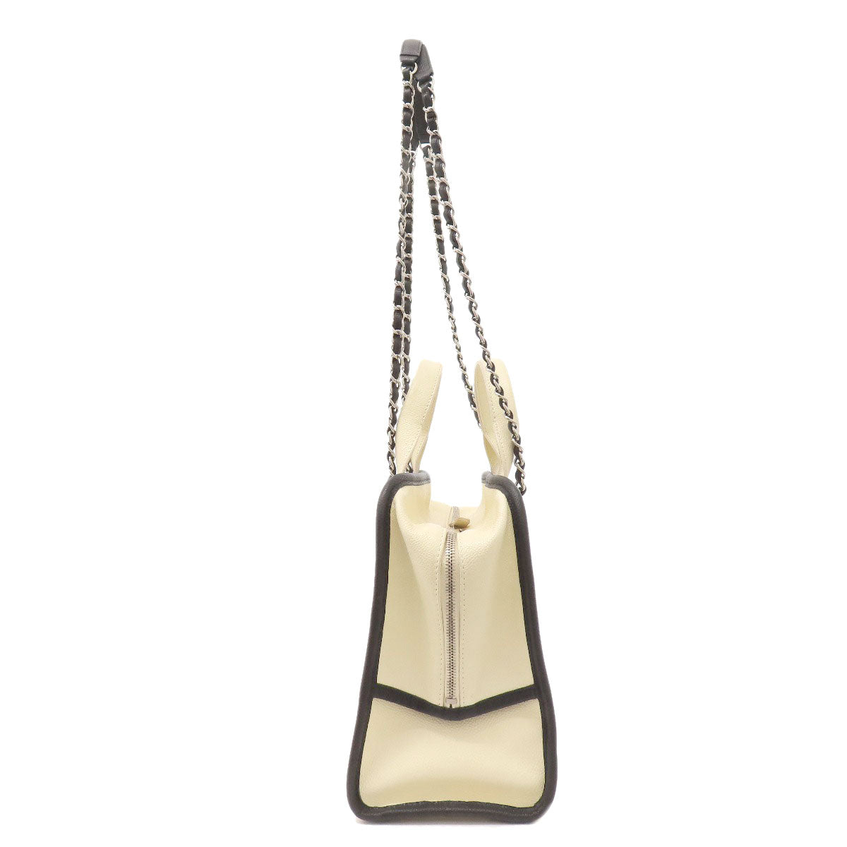 CHANEL シャネル ココマーク 2WAY シルバー金具 トートバッグ グレインド カーフスキン レディース 中古