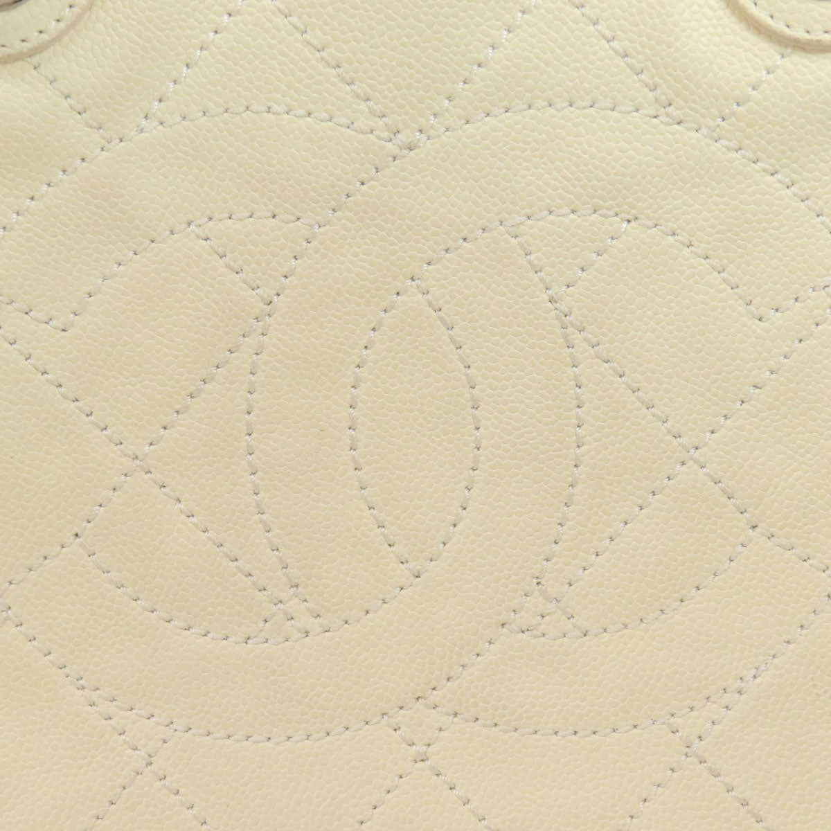 CHANEL シャネル ココマーク 2WAY シルバー金具 トートバッグ グレインド カーフスキン レディース 中古