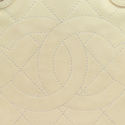 CHANEL シャネル ココマーク 2WAY シルバー金具 トートバッグ グレインド カーフスキン レディース 中古