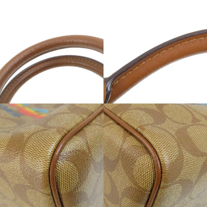 COACH コーチ F73119 シグネチャー 2WAY ハンドバッグ PVC レディース 中古